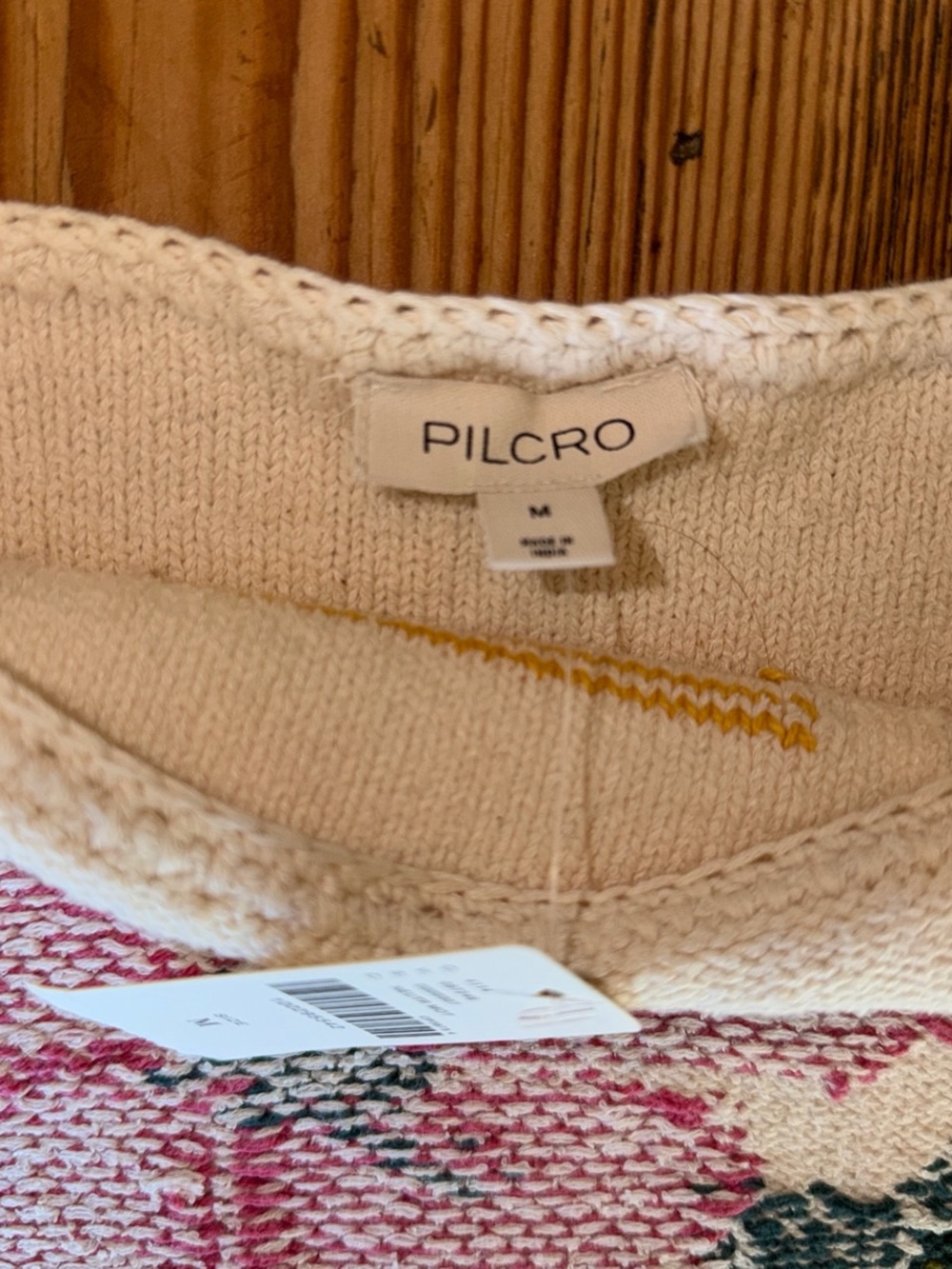 NWT Pilcro and the Letterpress Anthropologie Square Neck Knit Tank Floral - MED - Picture 7 of 10